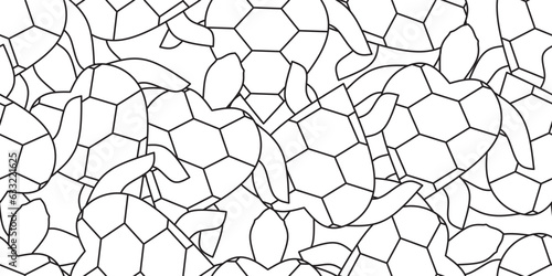 abstract line turtles seamless pattern