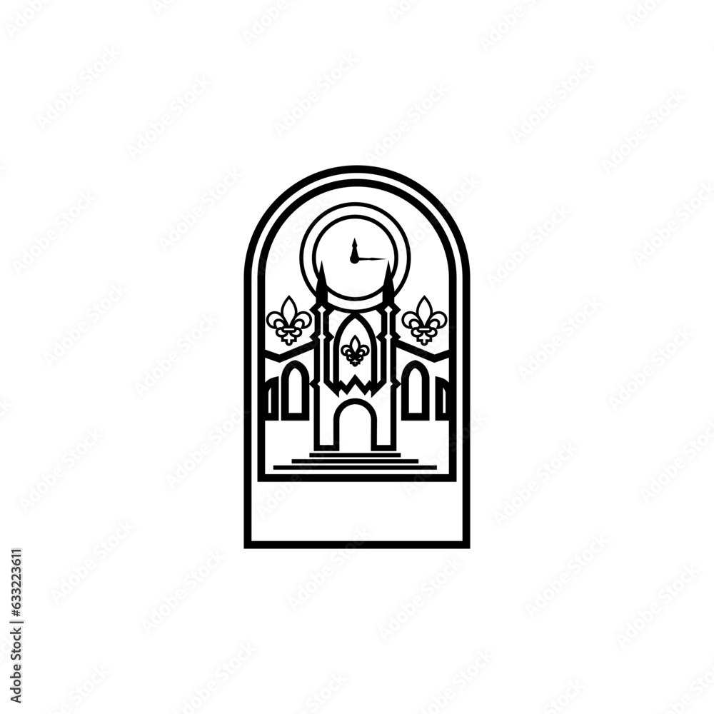 modern and innovative line art church logo design modern and innovative line art church logo design