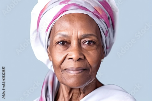 photograph of African american old lady portrait, Beautiful african american old lady woman with clean fresh skin