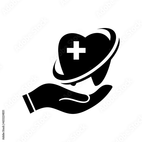 Dental care, treatment, medical dental, dentist home logo design. Professional creative and eye catching dental services logo and icon vector.