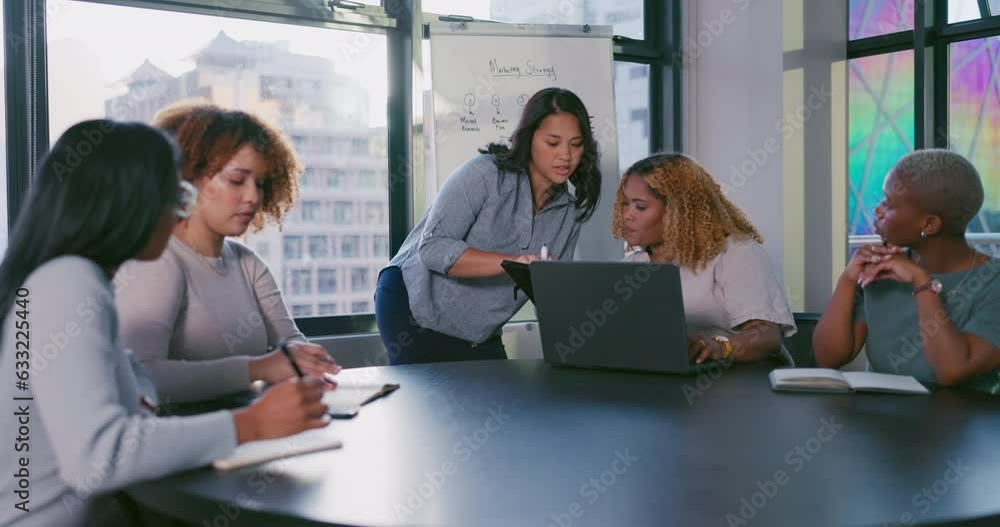 Business people meeting, tablet and speaker presentation, mentor speech or leader sales strategy. Planning, communication workshop or Asian woman coaching, teaching or training startup diversity team Business people meeting, tablet and speaker presentation, mentor speech or leader sales strategy. Planning, communication workshop or Asian woman coaching, teaching or training startup diversity team