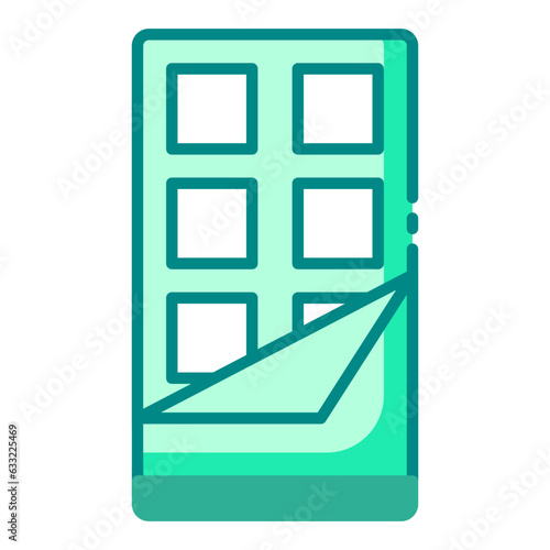 Chocolate Bar Snack green icon