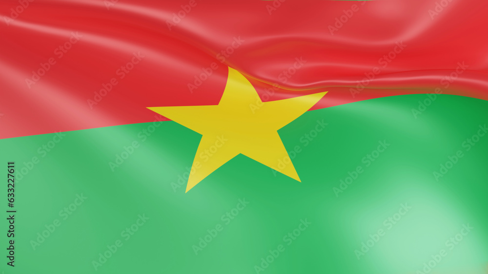 Flag of Burkina Faso 3d rendering Flag of Burkina Faso 3d rendering