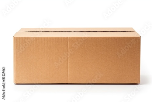 Empty cardboard box isolated on white background © twilight mist