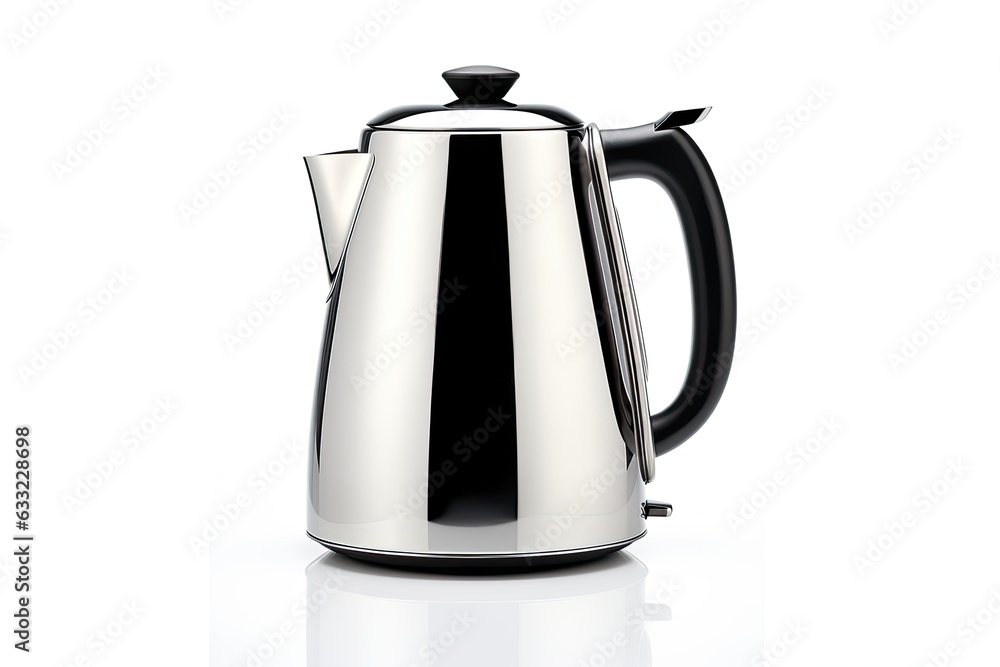 Stainless electric kettle isolated on white Stainless electric kettle isolated on white