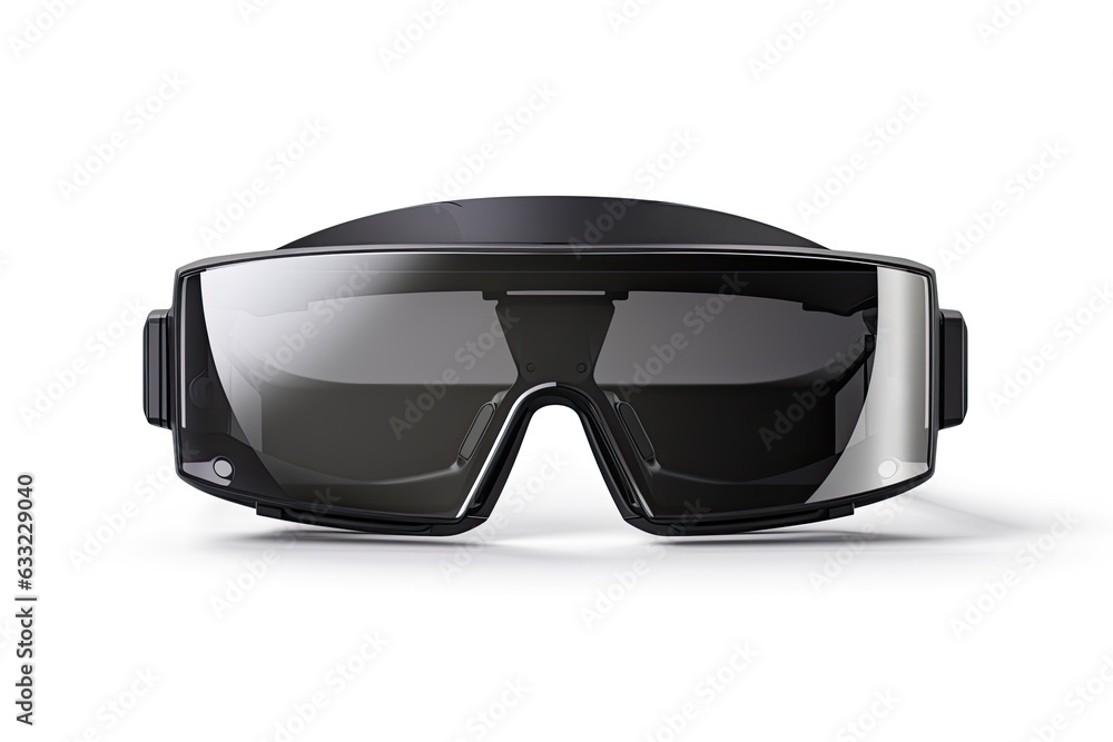 Virtual reality black glass isolated on white background Virtual reality black glass isolated on white background