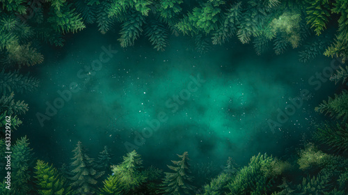 A Panoramic View of a Dense and Misty Forest AI Generative