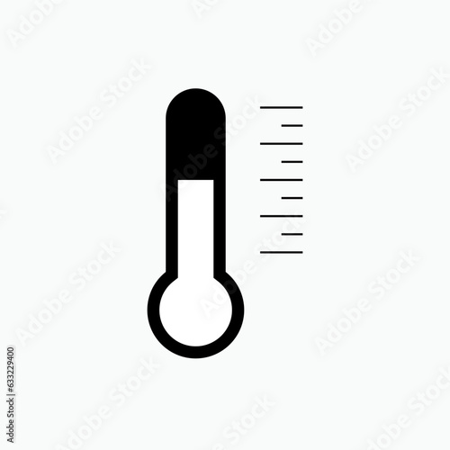 Thermometer Icon. Temperature Measurement, Medical Element Sign and Symbol - Vector Logo Template. 