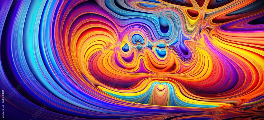 Colorful vibrant illustration of dynamic motion. Twisted lines and shapes create a modern abstract backdrop. Concept of futuristic design and creative technology. Colorful vibrant illustration of dynamic motion. Twisted lines and shapes create a modern abstract backdrop. Concept of futuristic design and creative technology.