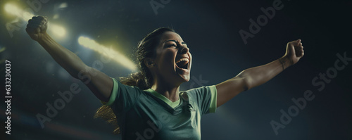 Female Football Player Celebrates © emir