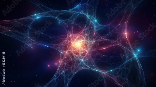  View of the galaxy in the form of a spider web, universes, solar systems, planets, parallel realities, 8k, qhd