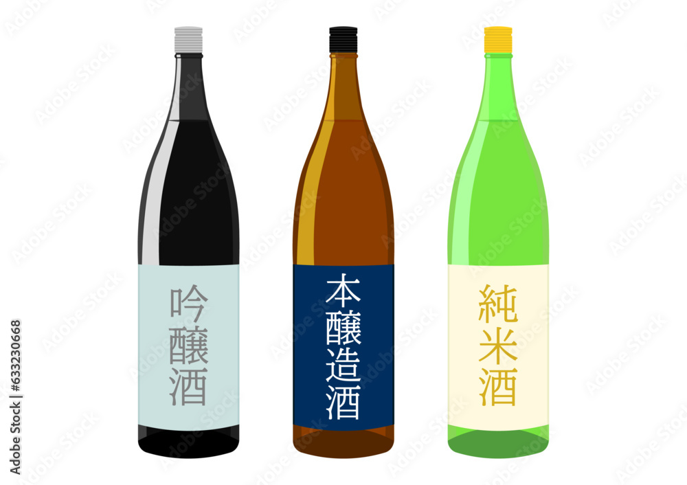 日本酒の吟醸酒と本醸造酒と純米酒