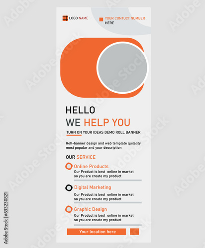  Modarn roll-up banner and web template photo
