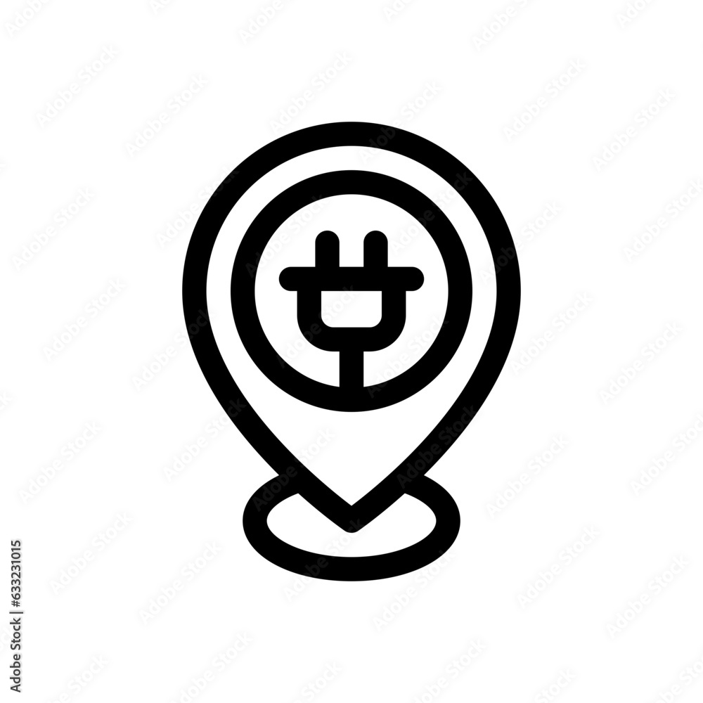 Obraz premium electric point line icon