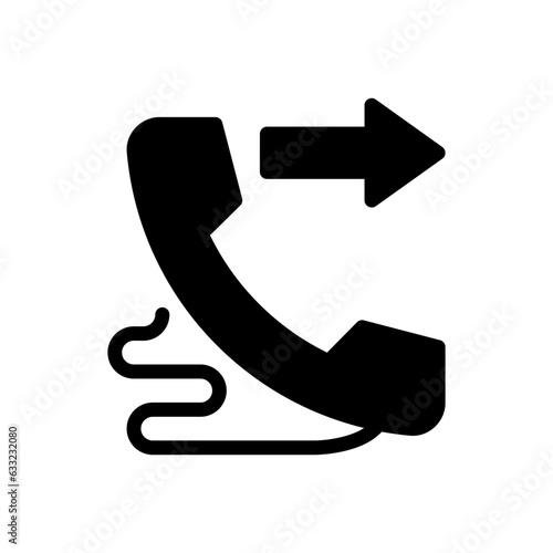 outgoing call glyph icon