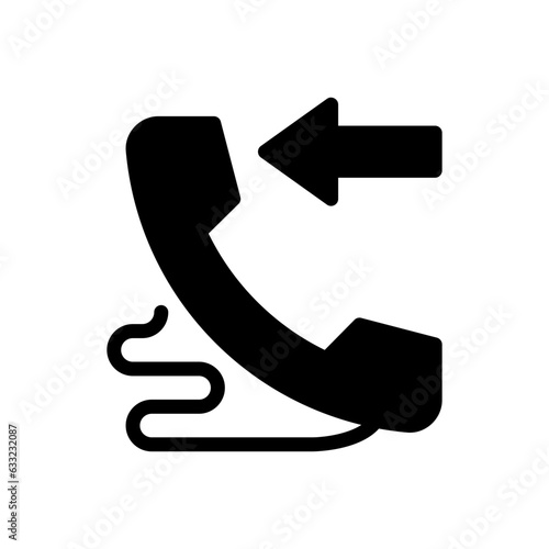 incoming call glyph icon