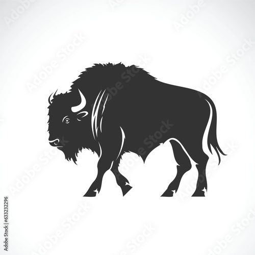 Vector of a bison design on white background. Wild Animals. Vector illustration.