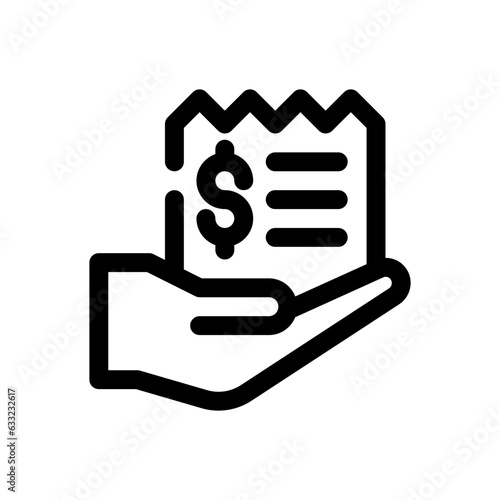 receipt line icon