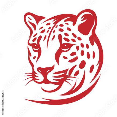Photography Cheetah head design isolated on transparent background