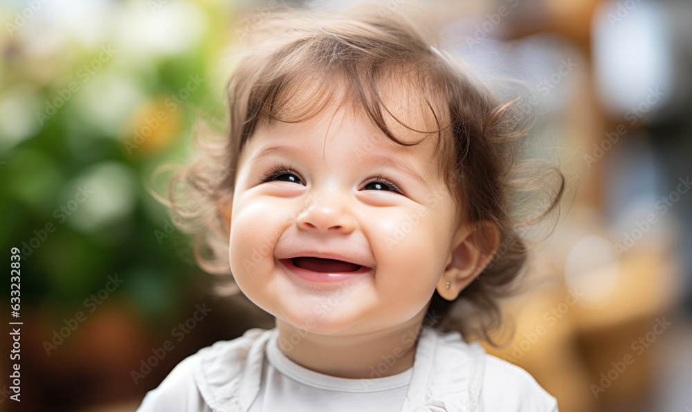 Beautiful Smiling Baby: Portrait of Joyful Infant Beautiful Smiling Baby: Portrait of Joyful Infant