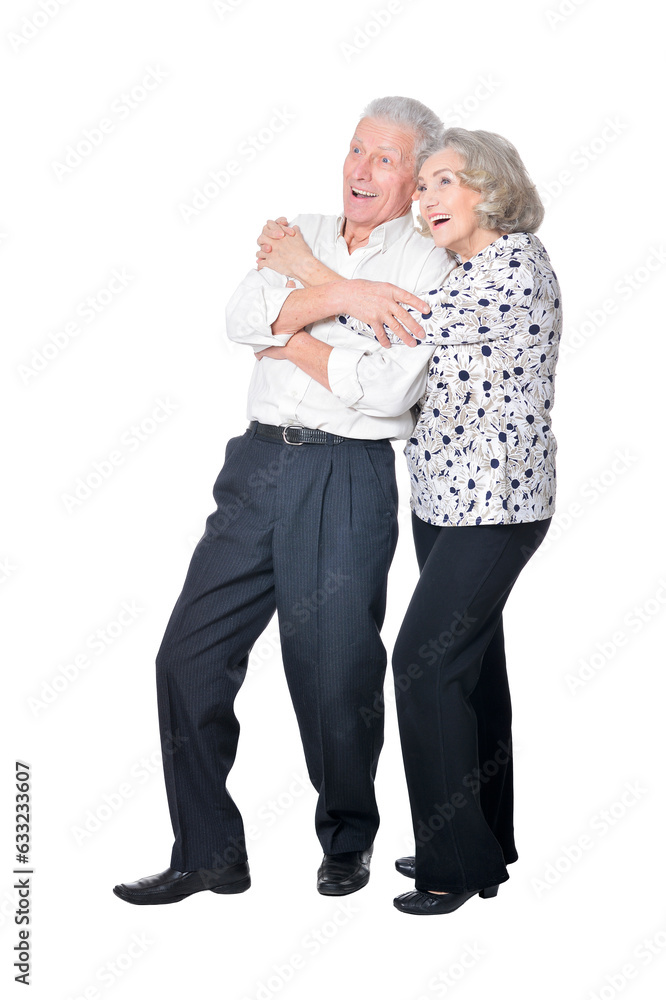 portrait of senior couple looking away isolated portrait of senior couple looking away isolated