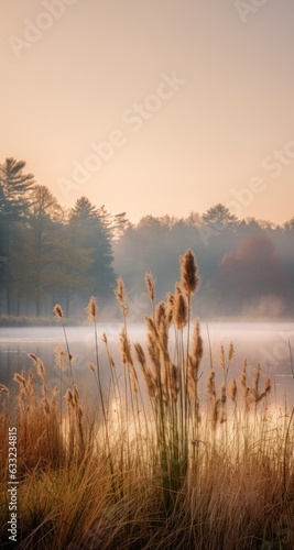 Fototapeta Naklejka Na Ścianę i Meble -  the soft diffused light of a misty autumn