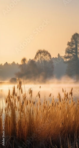 the soft diffused light of a misty autumn