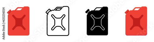 Valokuva gasoline can icon flat outline