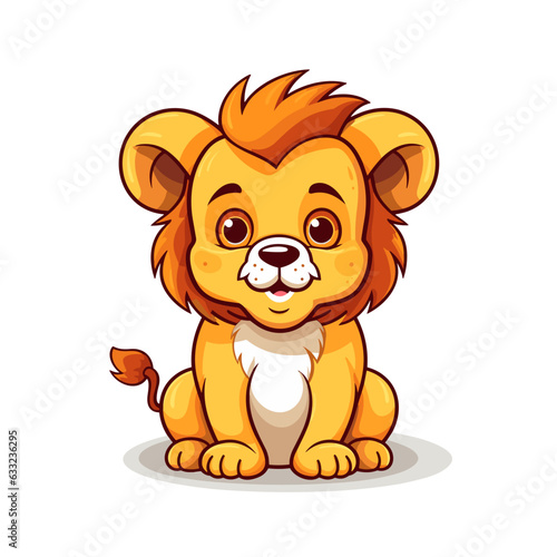Mascot logo of cute lion
