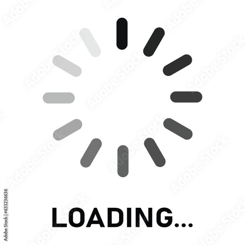 Loading icon, symbol ,sin isolated on white background vector