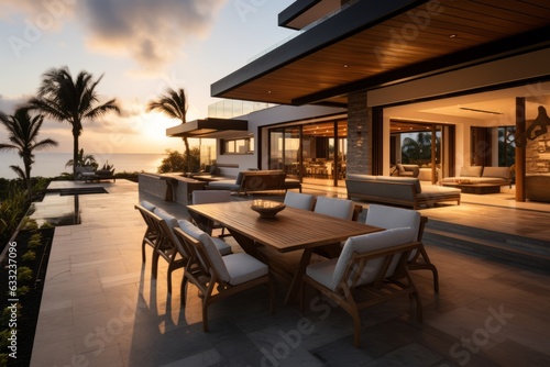  Villa With A Spacious Outdoor Terrace, Generative AI