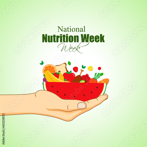 Vector illustration of National Nutrition Week banner
