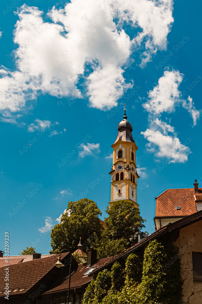 Church on a sunny summer day at Pfronten, Ostallgaeu, Bavaria, Germany