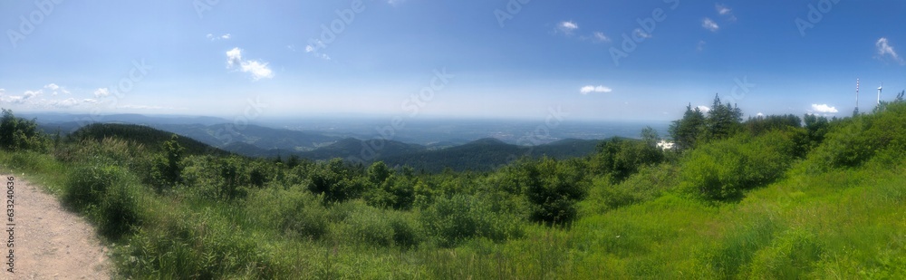 panorama of the Black Forest mountains