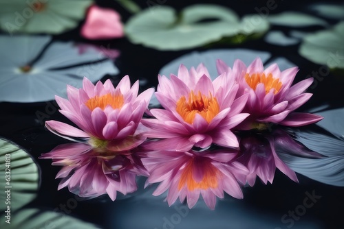 pink water lily