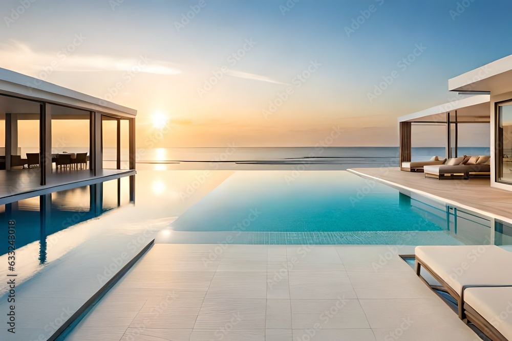 Fototapeta premium luxury swimming pool