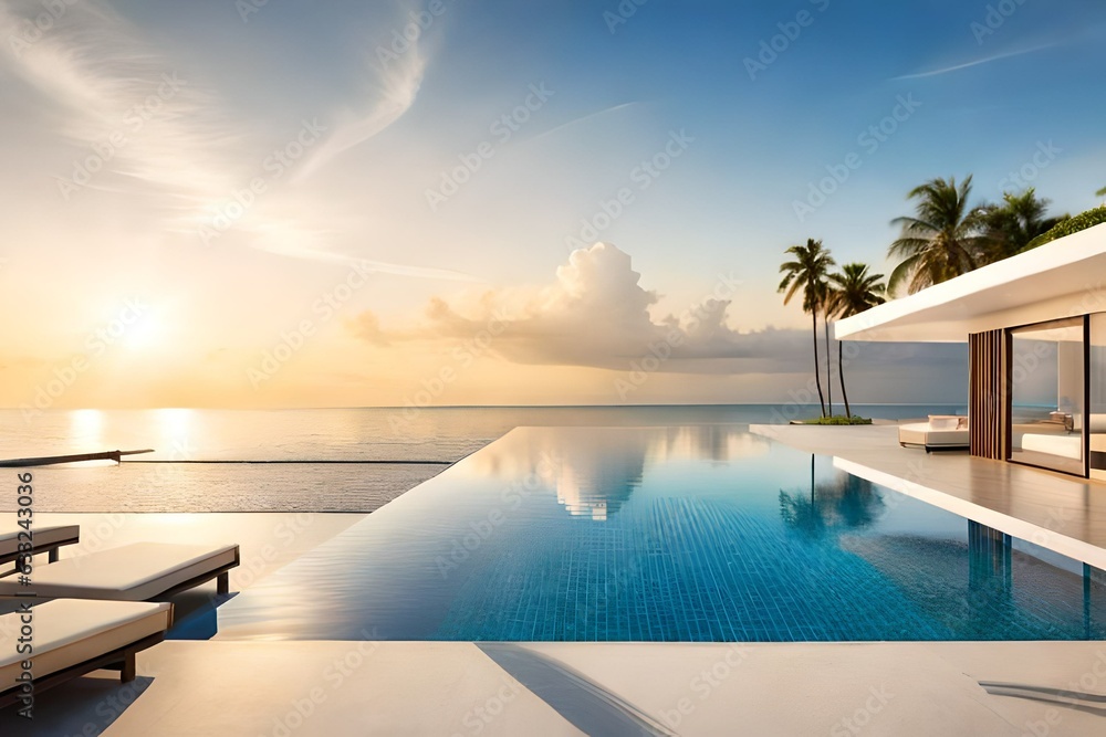 Fototapeta premium pool at night
