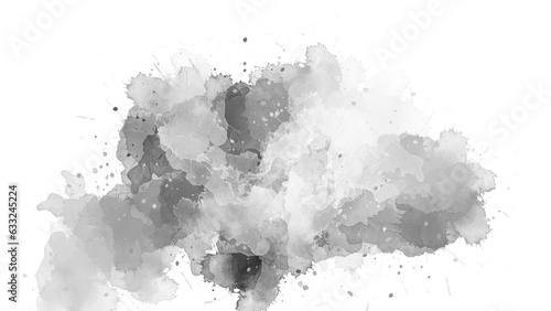 Watercolor paint brush stroke. ink splash transition. Abstract inkblot, splat, fluid art, overlay, alpha matte composition, spread on a transparent background. color full ink splatter blot spreading.