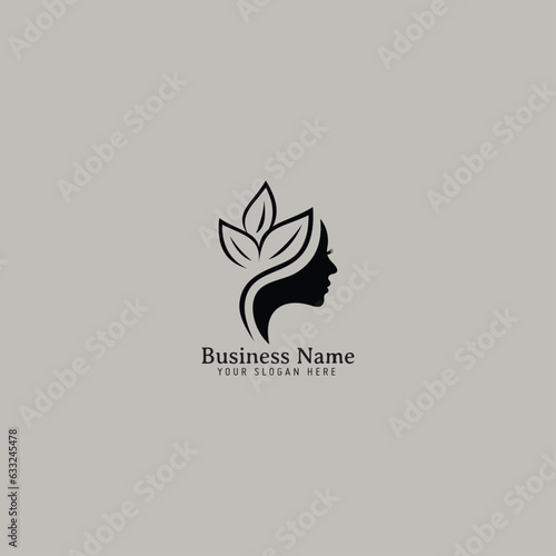 Woman logo with creative unique concept for company, business, beauty, spa Premium Vector
