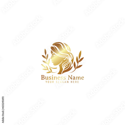 Woman logo with creative unique concept for company  business  beauty  spa Premium Vector