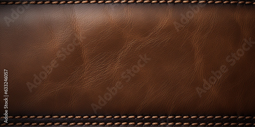 Create a leather texture with stitching details, creases, and a tactile appearance.