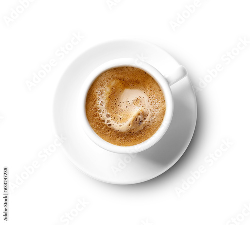 Cappuccino coffee cup, isolated on transparent