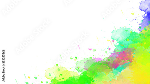 Watercolor paint brush stroke. ink splash transition. Abstract inkblot, splat, fluid art, overlay, alpha matte composition, spread on a transparent background. color full ink splatter blot spreading.