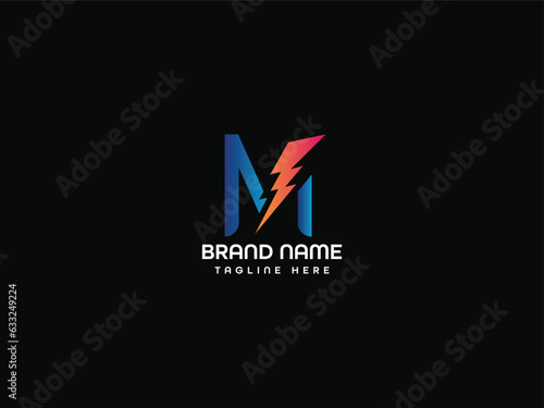 m modern letter logo