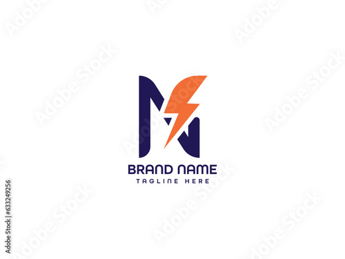 n modern letter logo