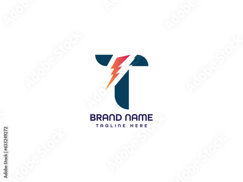 t modern letter logo