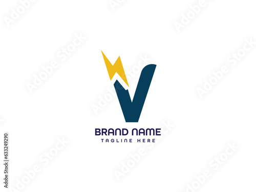 v modern letter logo
