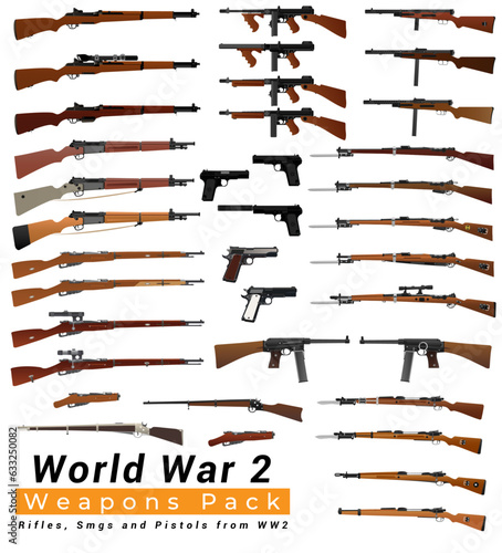 WW2 Weapons Pack - Ai Illustrator