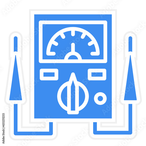 Vector Design Voltmeter Icon Style