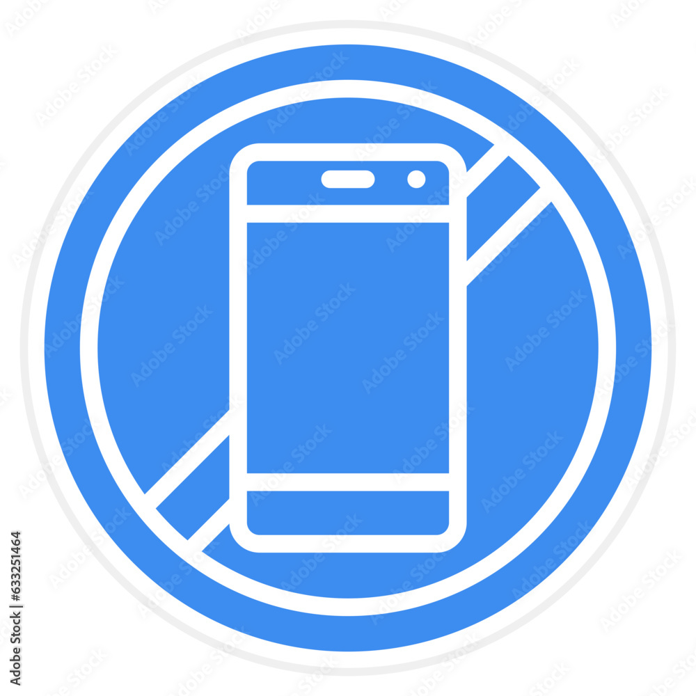 Vector Design No Phone Icon Style Vector Design No Phone Icon Style